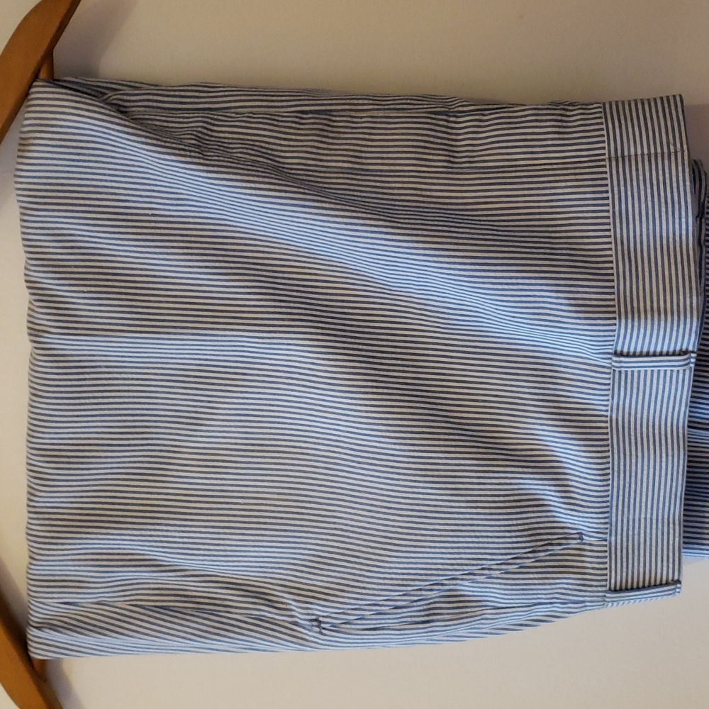 Vintage Mens Blue and White Striped Pants